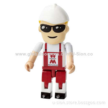 Promotional Cartoon USB Flash Drive for World Cup, Plug-and-play Function